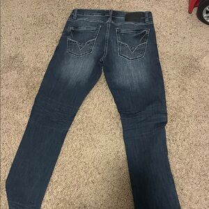 BKE Men's Dark Blue Straight Jeans